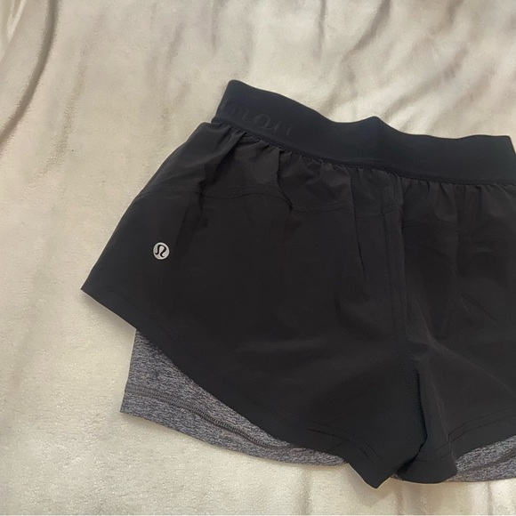 Lululemon Athletica Box It Out Short 5" Heathered Black Size 2 Athletic 1690 - Picture 5 of 12